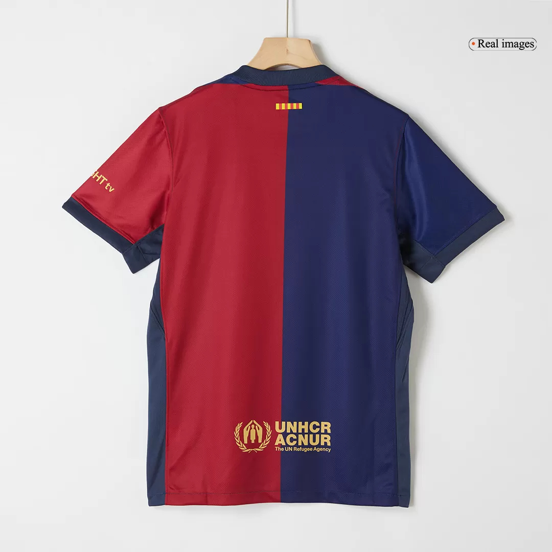 PEDRI #8 Barcelona Home Soccer Jersey 2024/25 - Spotify Logo Without Text