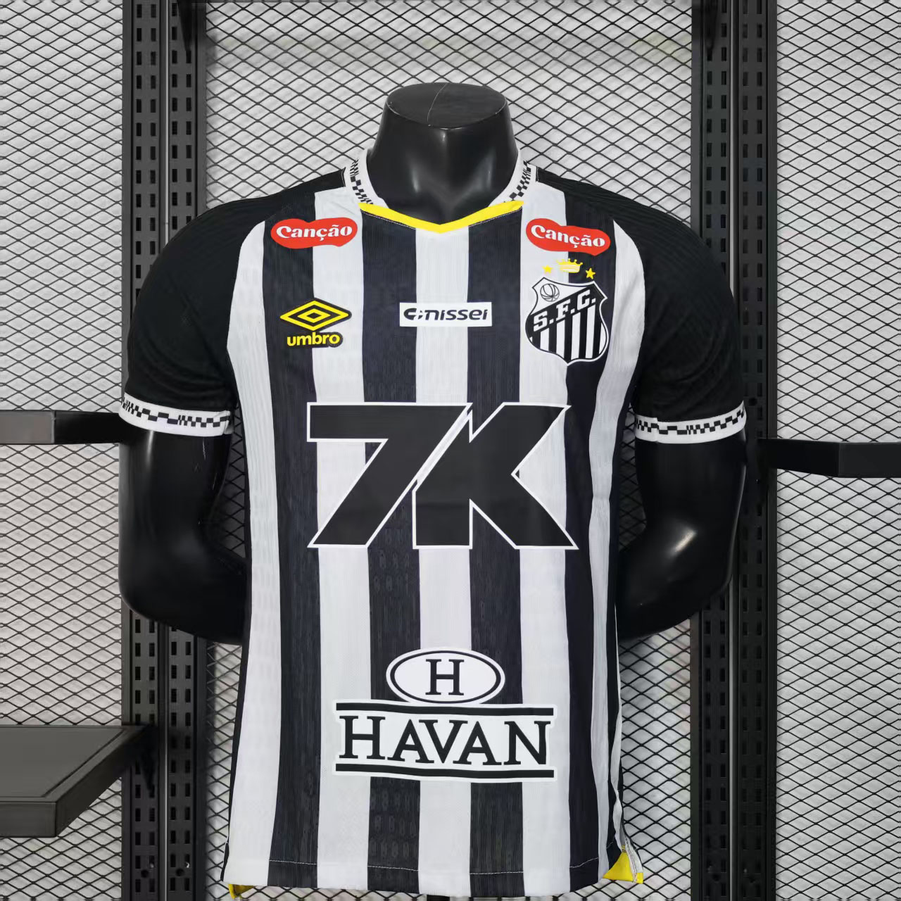 Santos FC Authentic Soccer Jersey Away Shirt 2025 - All Sponsors