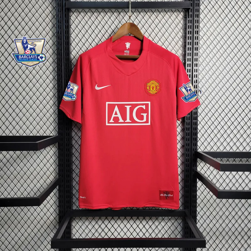 Manchester United Retro Home Football Jersey Shirt 2007/08