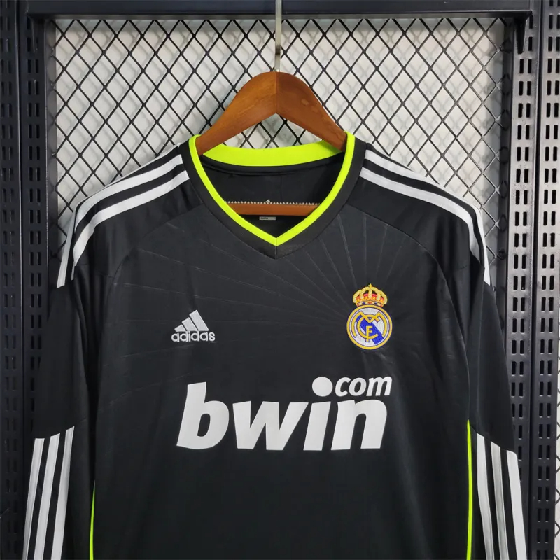 Real Madrid Retro Jersey Away Long Sleeve Soccer Custom Shirt 2010/11
