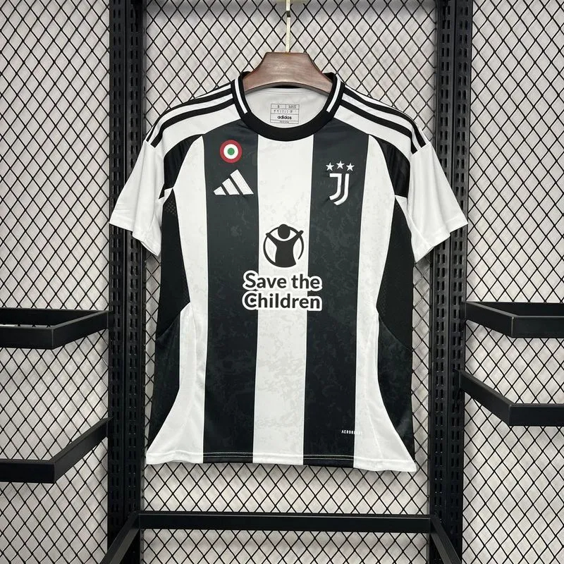 Juventus Soccer Jersey Home Custom Shirt 2024/25 - with Save the Children Sponsor