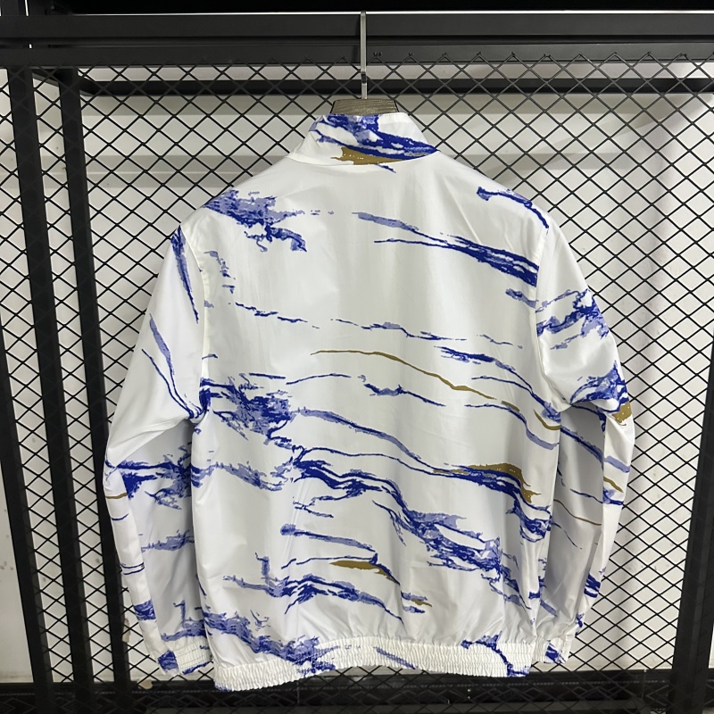 Italy Reversible Double-Sides Windbreaker Jacket Blue&White 2025