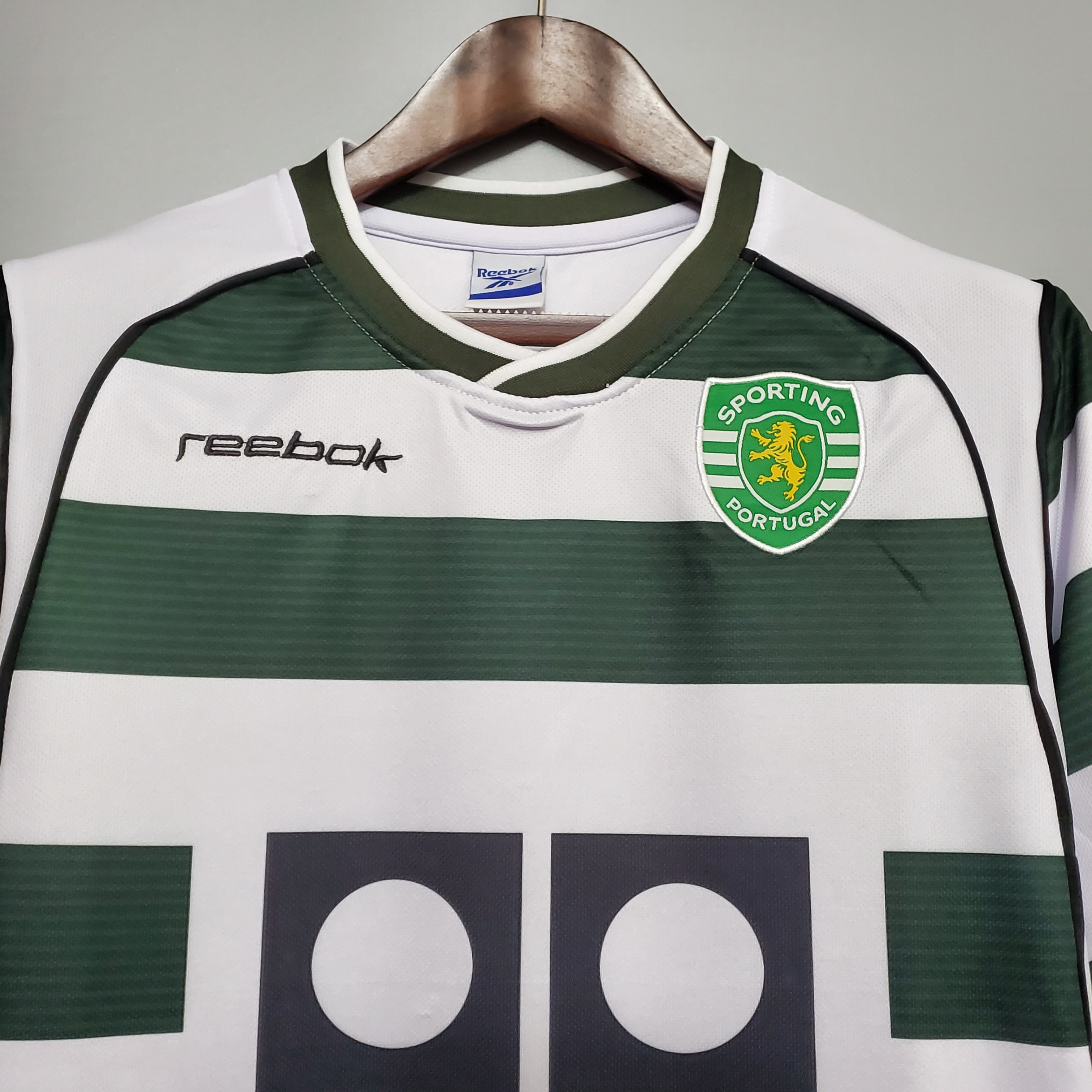 Sporting CP Retro Soccer Jersey Home Custom Shirt 2001/03