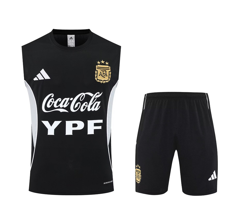 Argentina Sleeveless Training Kit Black 2025