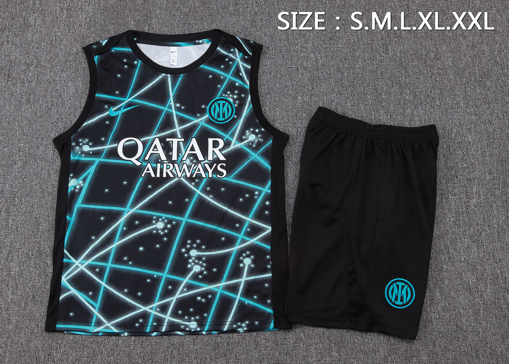 Inter Milan Sleeveless Training Kit Black&Blue 2025/26