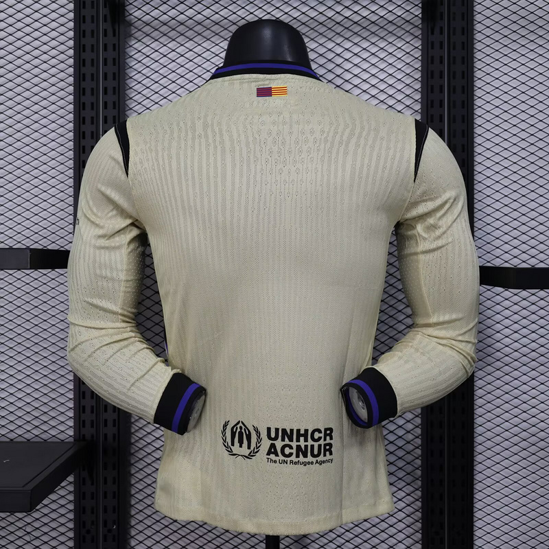 Authentic Soccer Jersey Barcelona Away Long Sleeve Shirt 2025/26