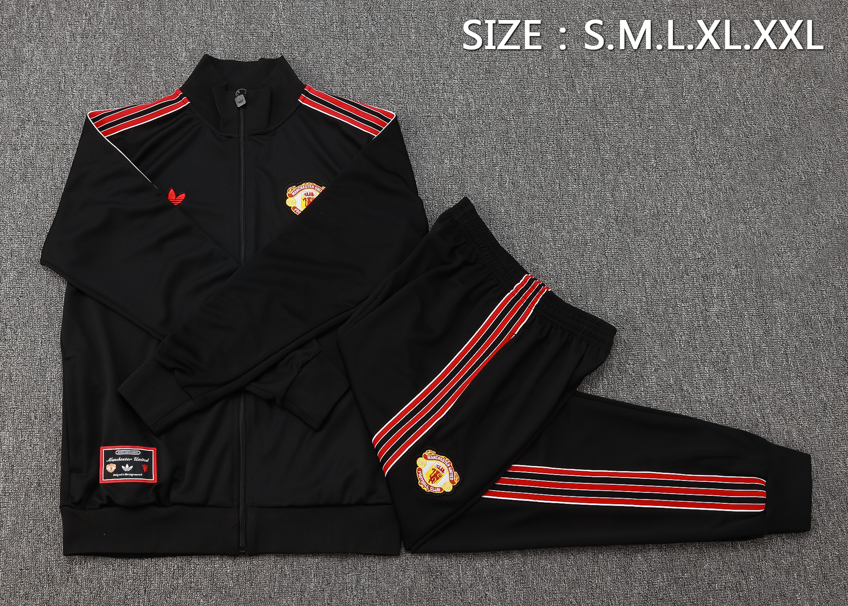 Manchester United Training Kit (Jacket+Pants) Black 2025/26