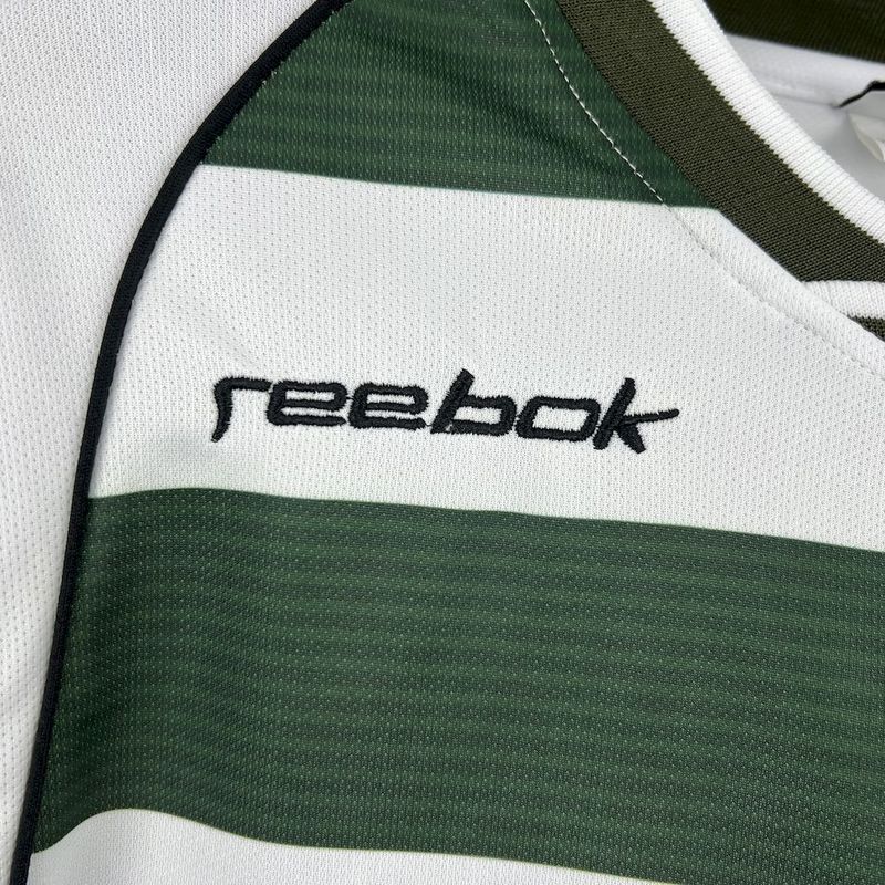 Sporting CP Retro Soccer Jersey Home Long Sleeve Custom Shirt 2001/03