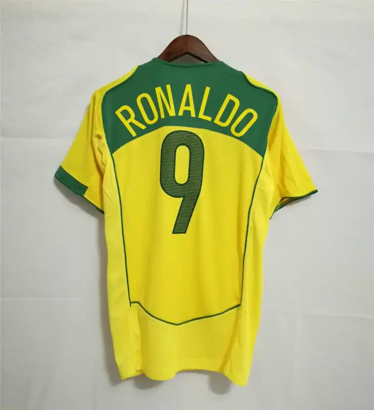Brazil Retro Jersey Custom Home Soccer Jersey 2004