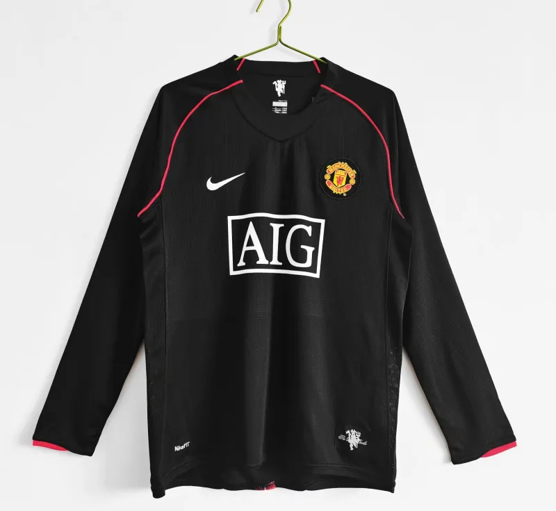 Manchester United Retro Away Long Sleeve Football Jersey Shirt 2007/08