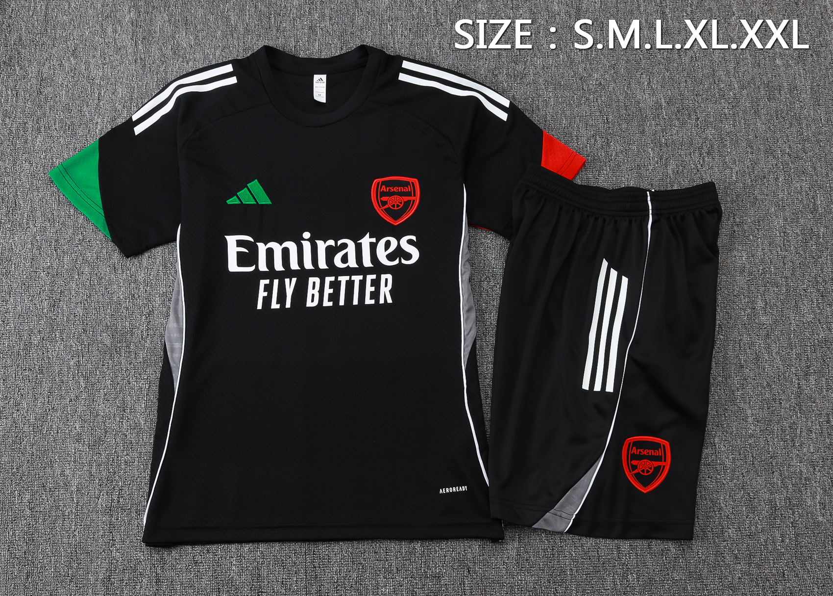 Arsenal Training Jersey Kit Black 2025/26