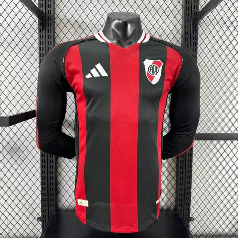 River Plate Authentic Soccer Jersey Away Long Sleeve Shirt 2025/26