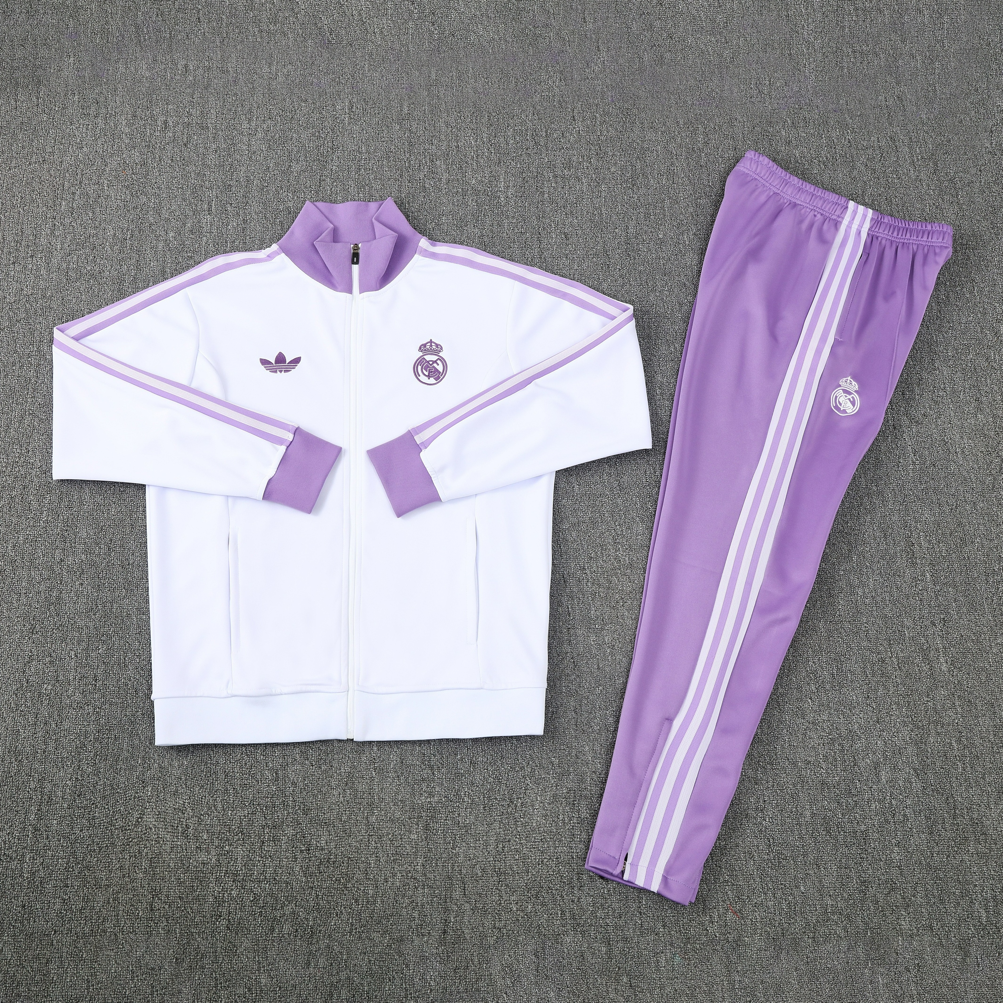 Real Madrid Training Kit (Jacket+Pants) White&Purple 2025/26
