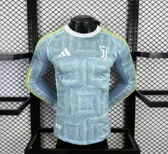 Juventus Authentic Soccer Jersey Away Long Sleeve Shirt 2025/26