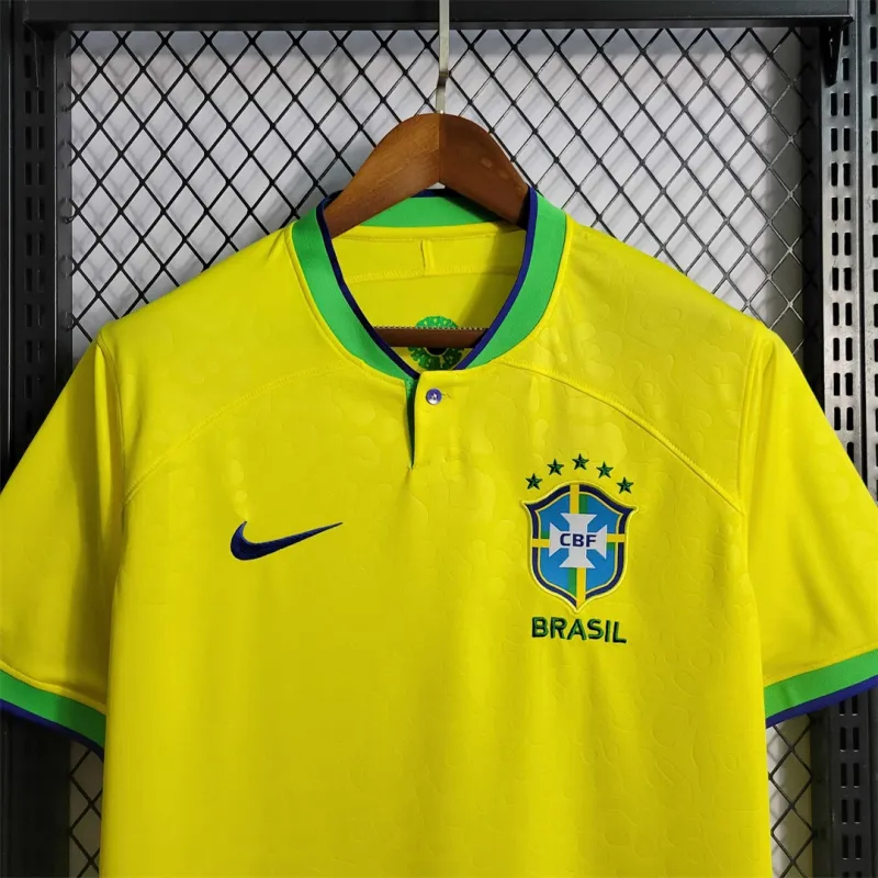Brazil Soccer Jersey Home Custom Shirt World Cup 2022