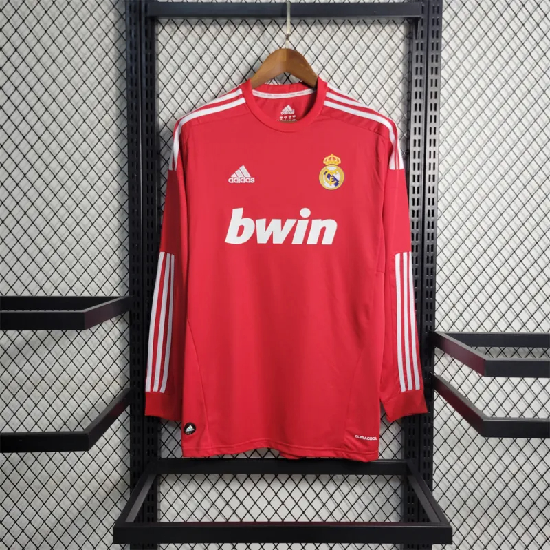 Real Madrid Retro Jersey Away Long Sleeve Soccer Shirt 2011/12