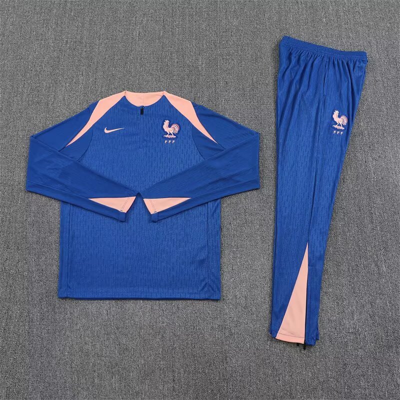 France Authentic Training Kit (Jacket+Pants) Blue 2025 - Player Version