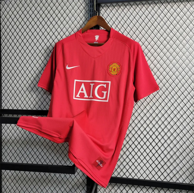 Manchester United Retro Home Football Jersey Shirt 2007/08