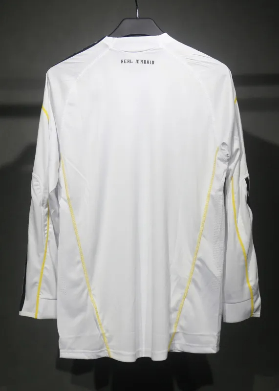 Real Madrid Authentic Retro Jersey Home Long Sleeve Soccer Shirt 2009/10