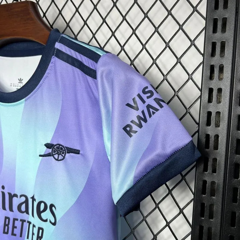 Arsenal Soccer Jersey Third Away Kids Kit Jersey+Shorts 2024/25