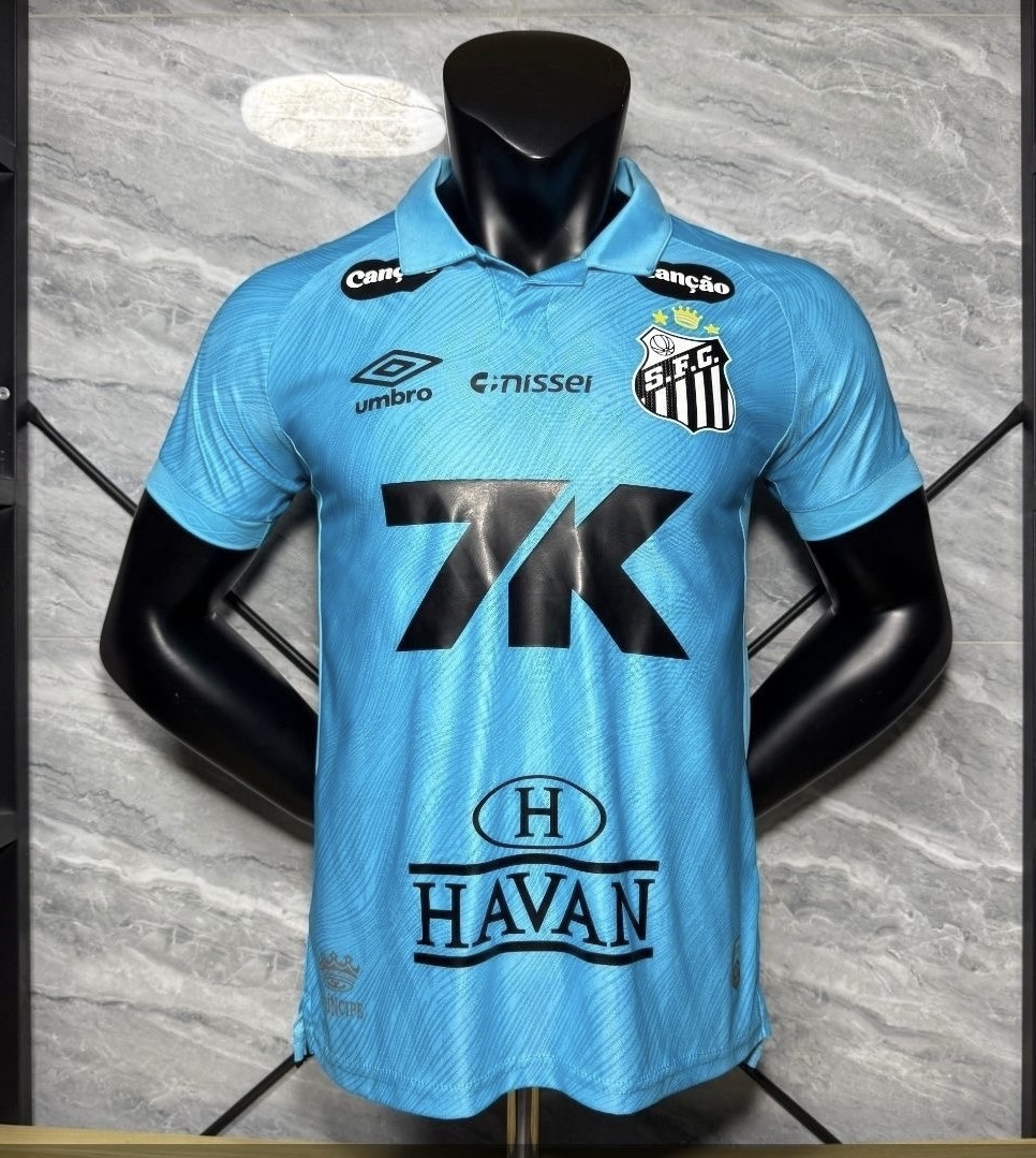 Santos FC Authentic Soccer Jersey Third Away Shirt 2025 - All Sponsors