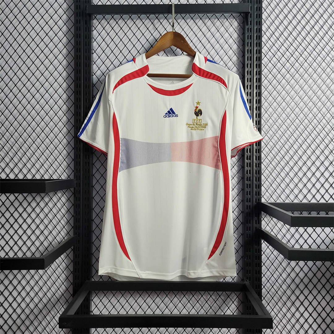 France Retro Soccer Jersey Away Custom Shirt World Cup 2006