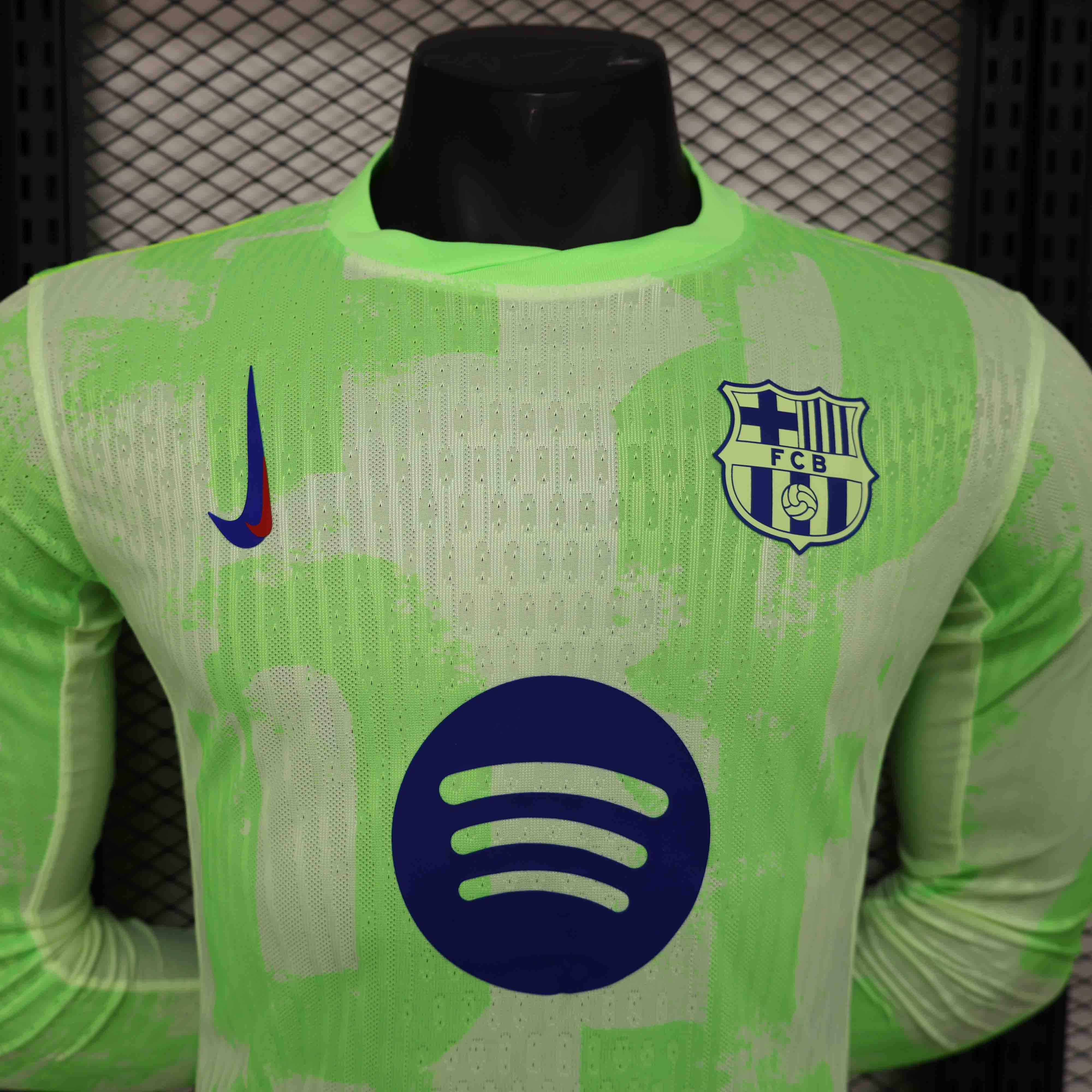 Authentic Soccer Jersey Barcelona Third Away Shirt Long Sleeve 2024/25 Spotify Logo Without Text