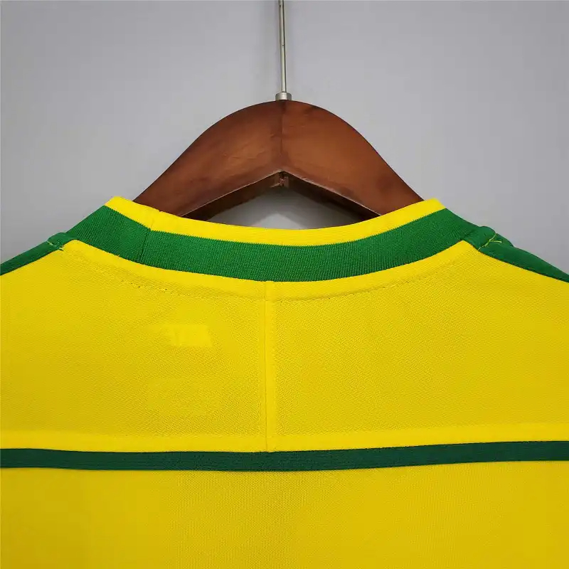 Brazil Retro Jersey Custom Home Soccer Jersey 1998