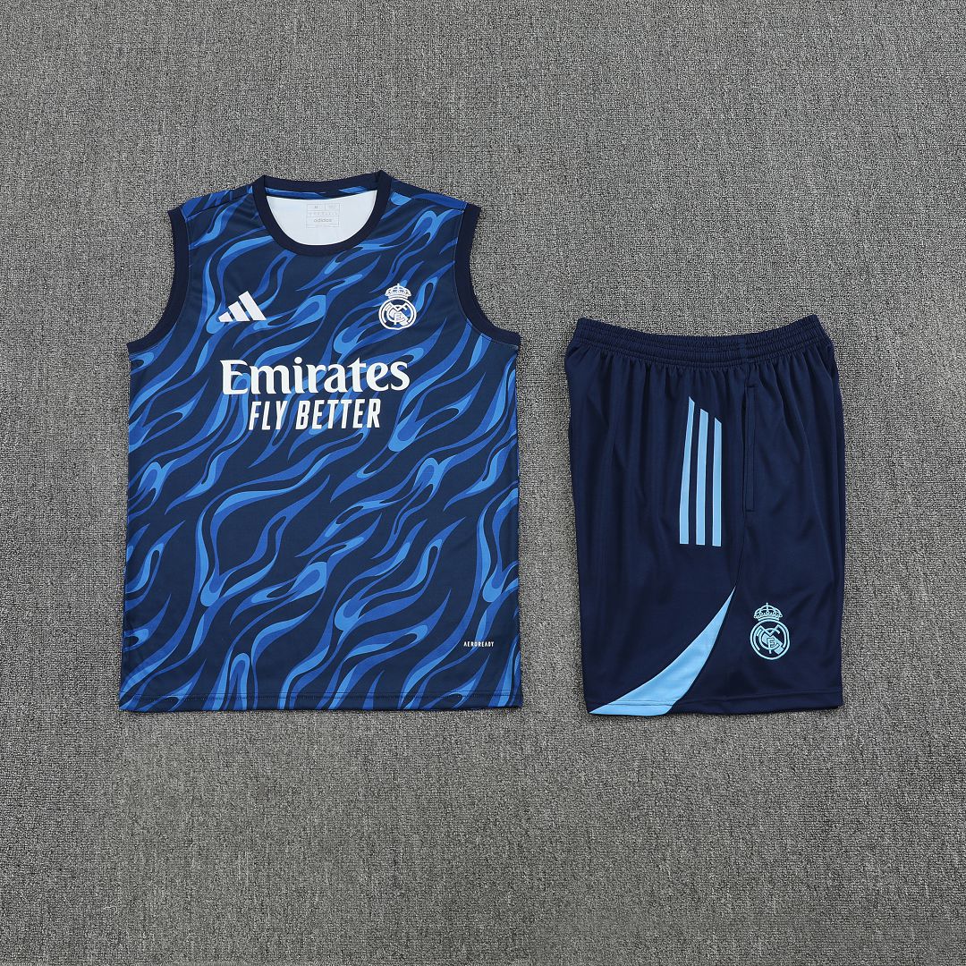 Real Madrid Sleeveless Training Kit Blue 2025/26