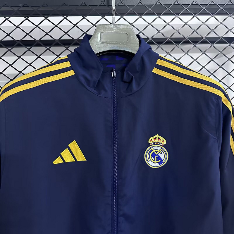 Real Madrid Reversible Double-Sides Windbreaker Jacket Blue 2025-26