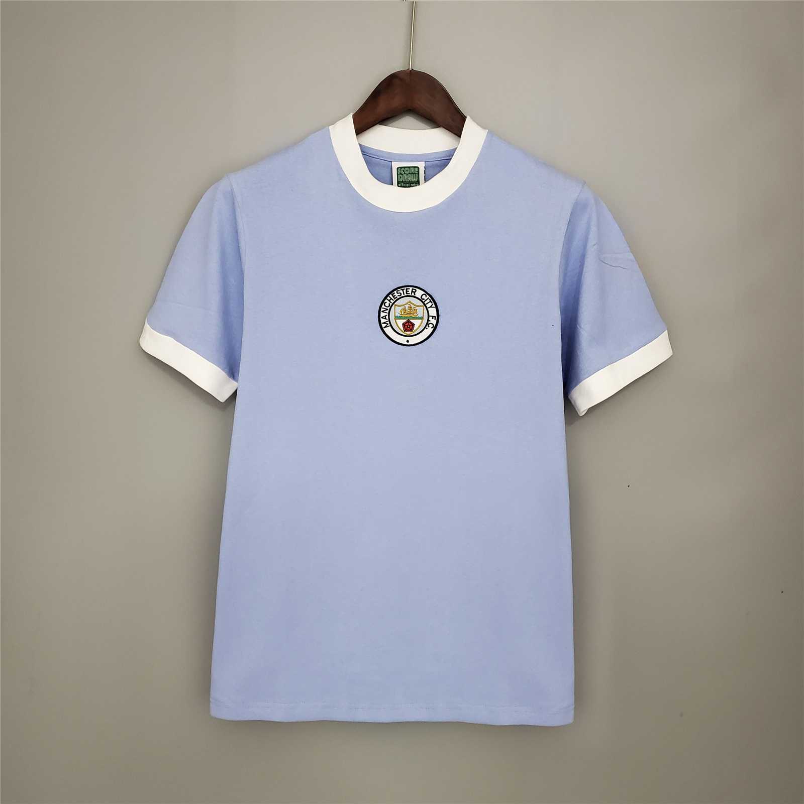 Manchester City Retro Home Football Jersey Shirt 1972