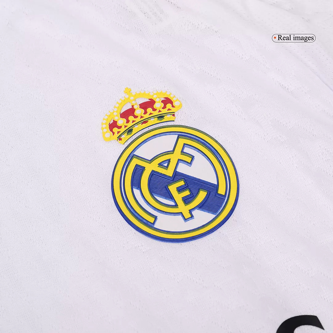 Real Madrid Authentic Soccer Jersey Home Long Sleeve Shirt 2024/25
