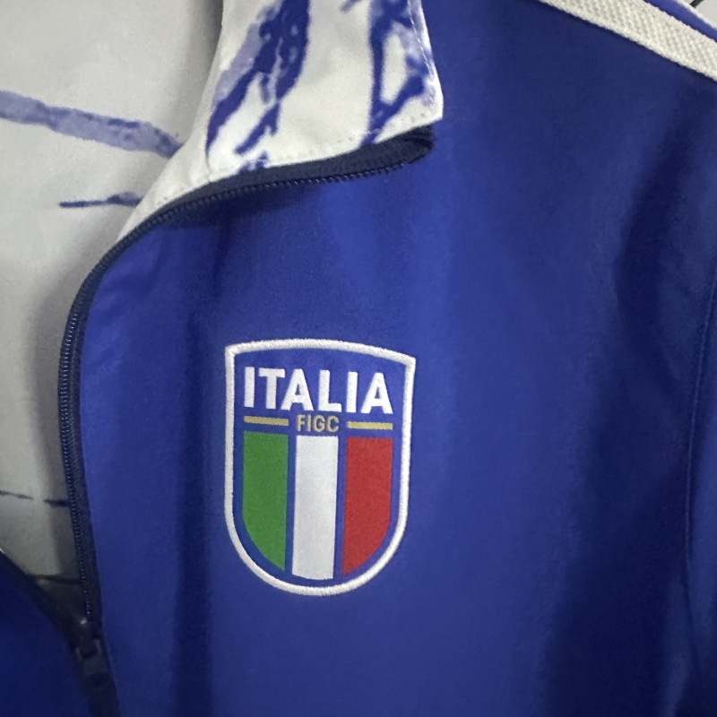 Italy Reversible Double-Sides Windbreaker Jacket Blue&White 2025