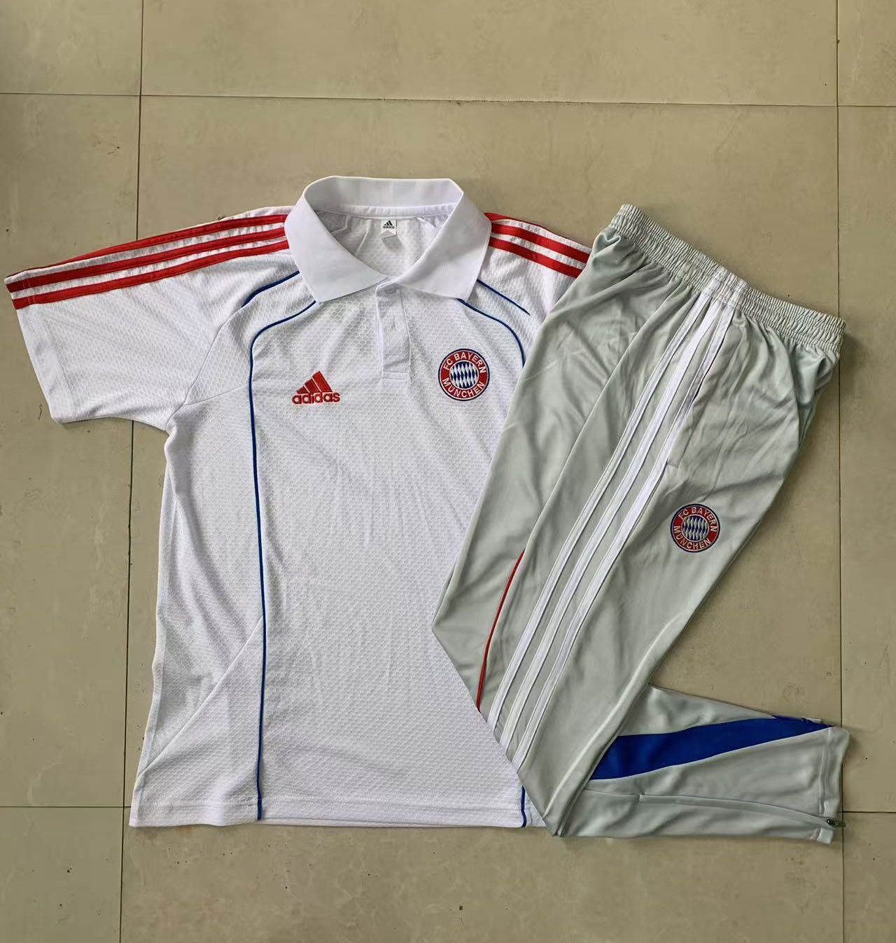 Bayern Munich Training Kit (Polo+Pants) White 2025/26