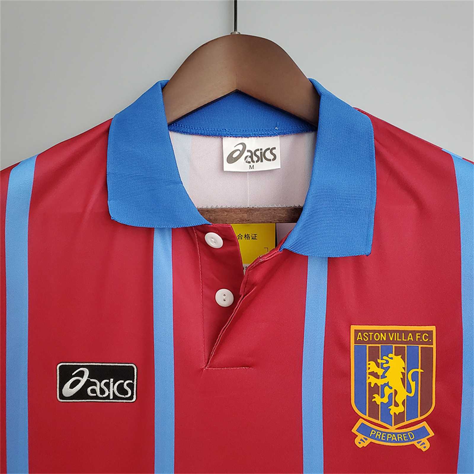 Aston Villa Retro Football Jersey Home Custom Shirt 1993-95