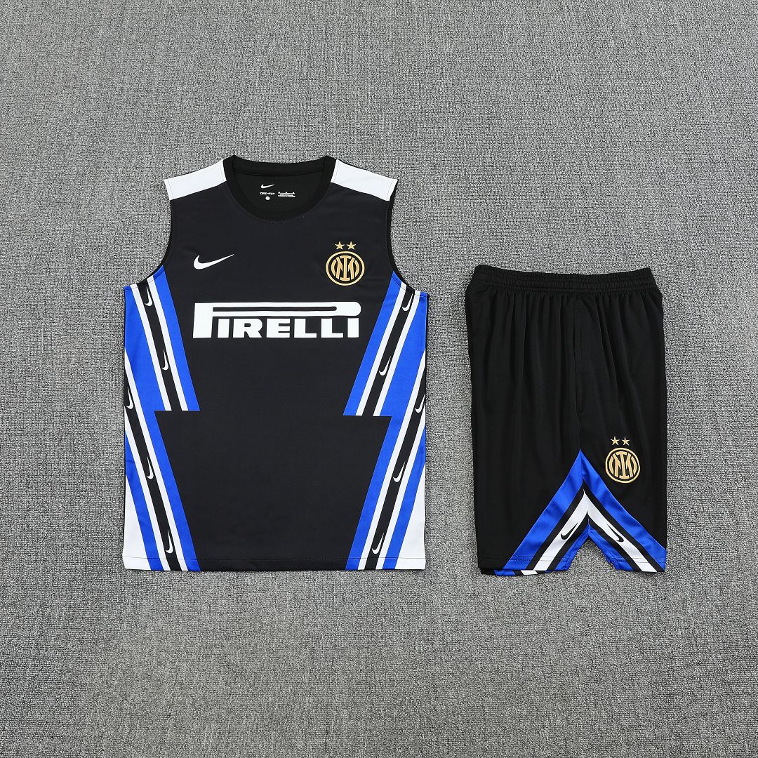 Inter Milan Retro Sleeveless Training Kit Black 2025/26