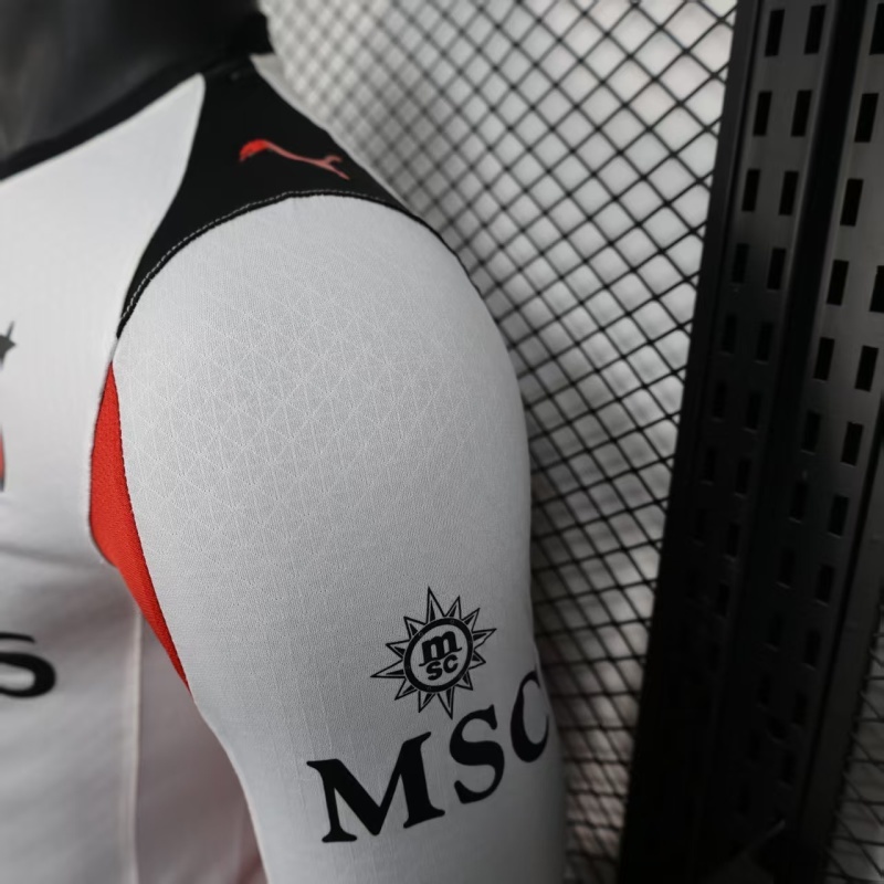 AC Milan Authentic Soccer Jersey Away Long Sleeve Shirt 2025/26