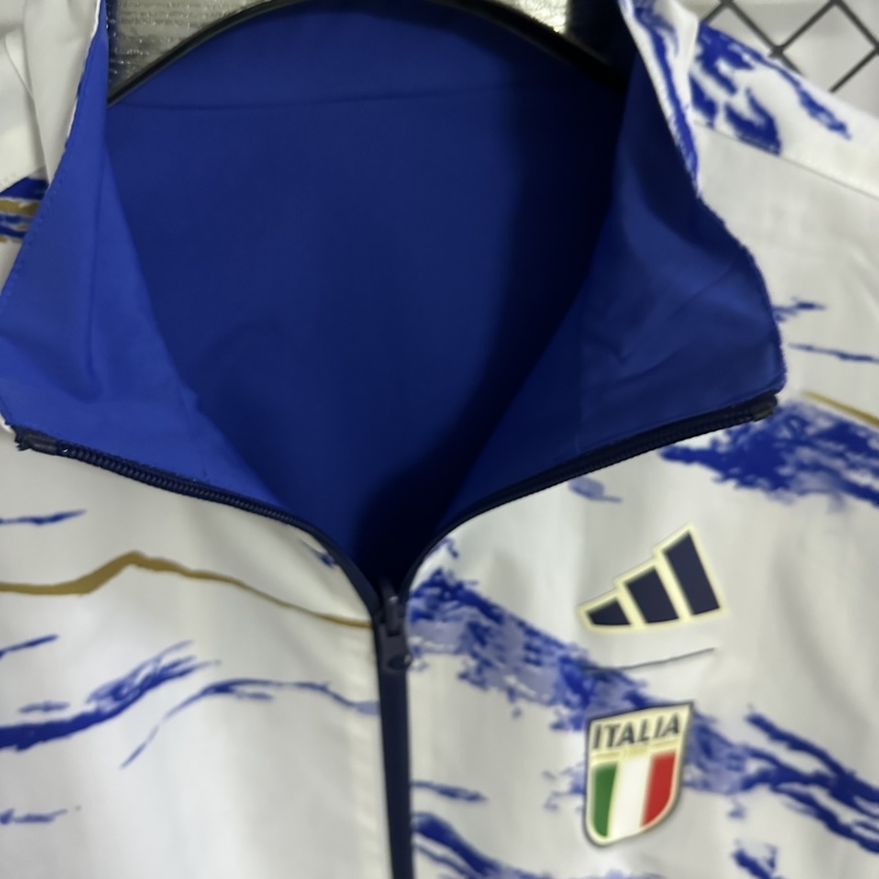 Italy Reversible Double-Sides Windbreaker Jacket Blue&White 2025