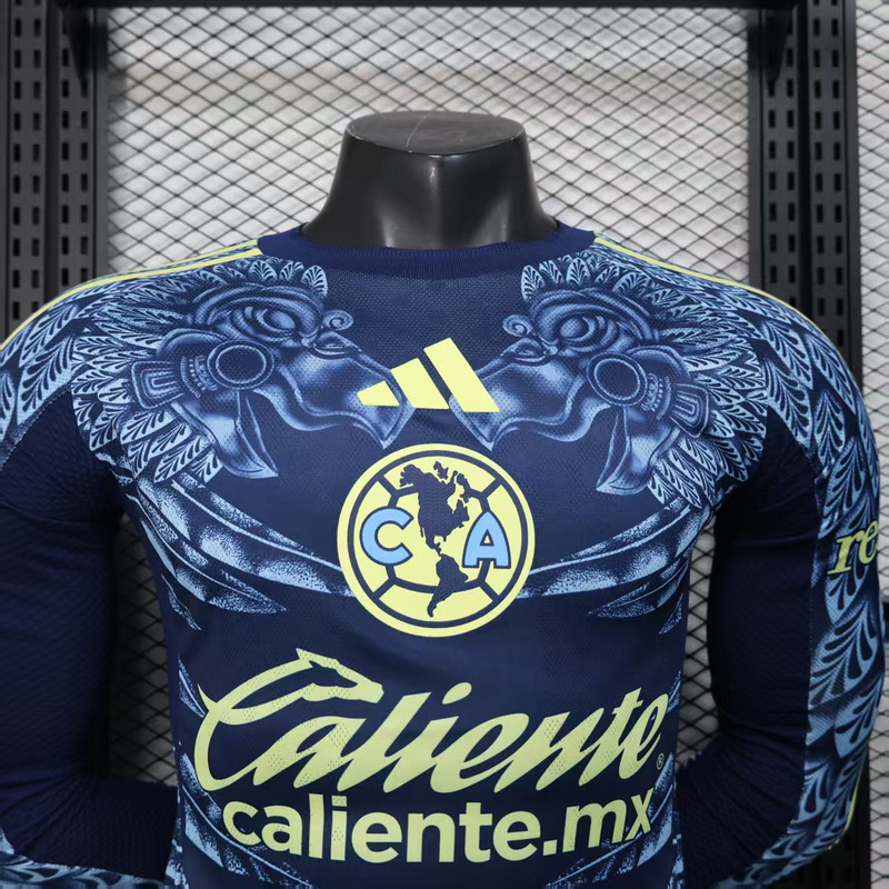Club America Authentic Soccer Jersey Away Long Sleeve Shirt 2025/26