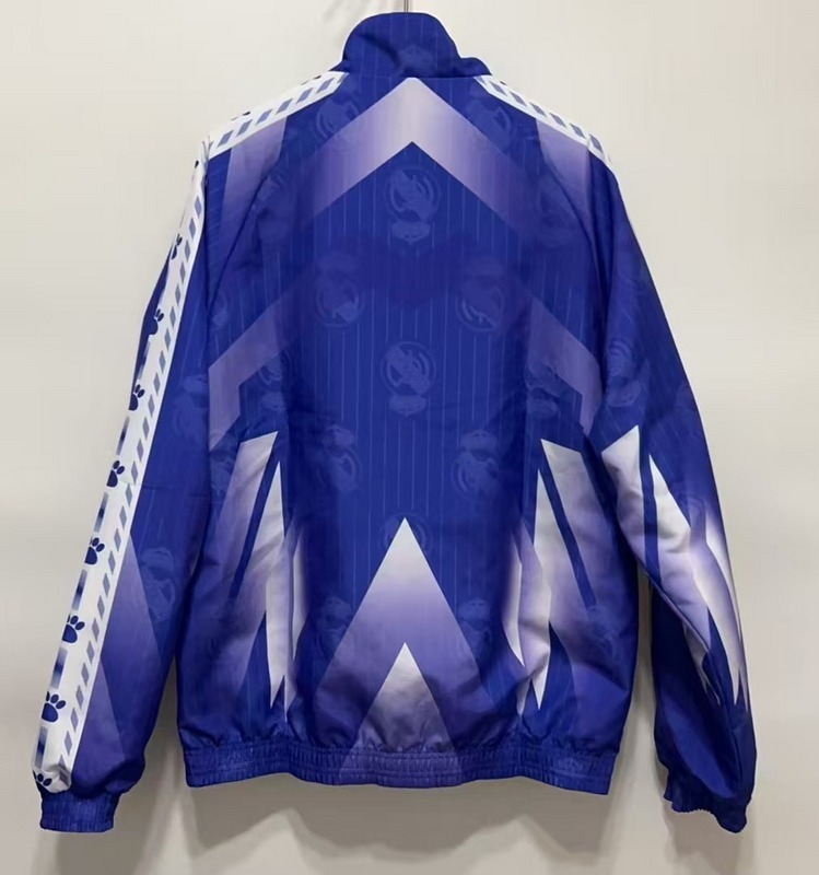Real Madrid Retro Reversible Double-Sides Windbreaker Jacket 1996-97