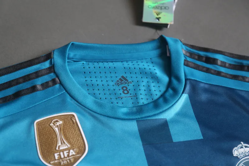 Real Madrid Authentic Retro Jersey Third Away Long Sleeve Soccer Shirt 2017/18