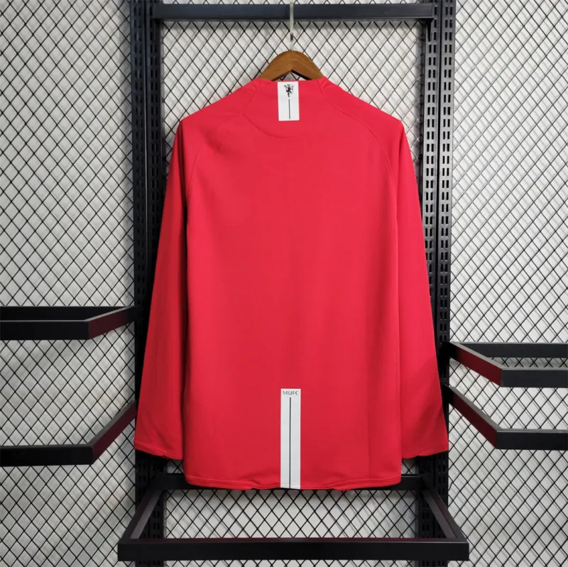 Manchester United Retro Home UCL Final Long Sleeve Football Jersey Shirt 2007/08