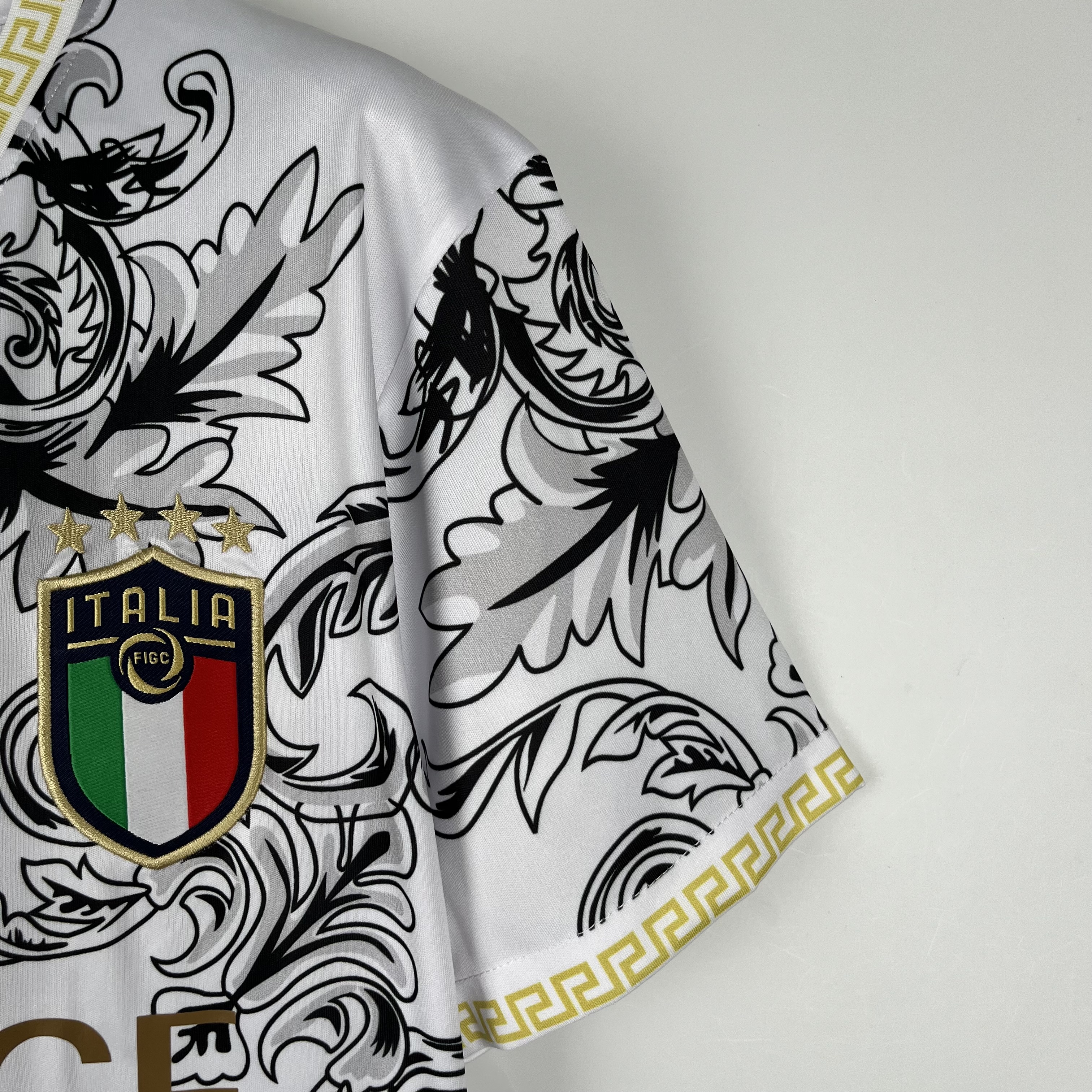 Italy Soccer Jersey x Versace White Special Edition Custom Shirt 2024