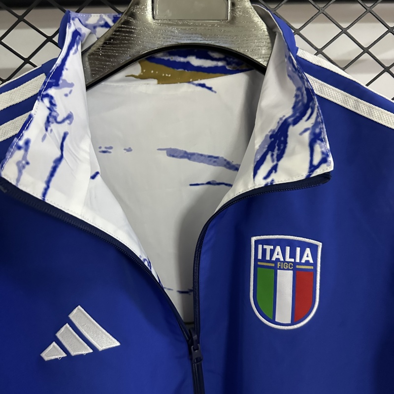 Italy Reversible Double-Sides Windbreaker Jacket Blue&White 2025