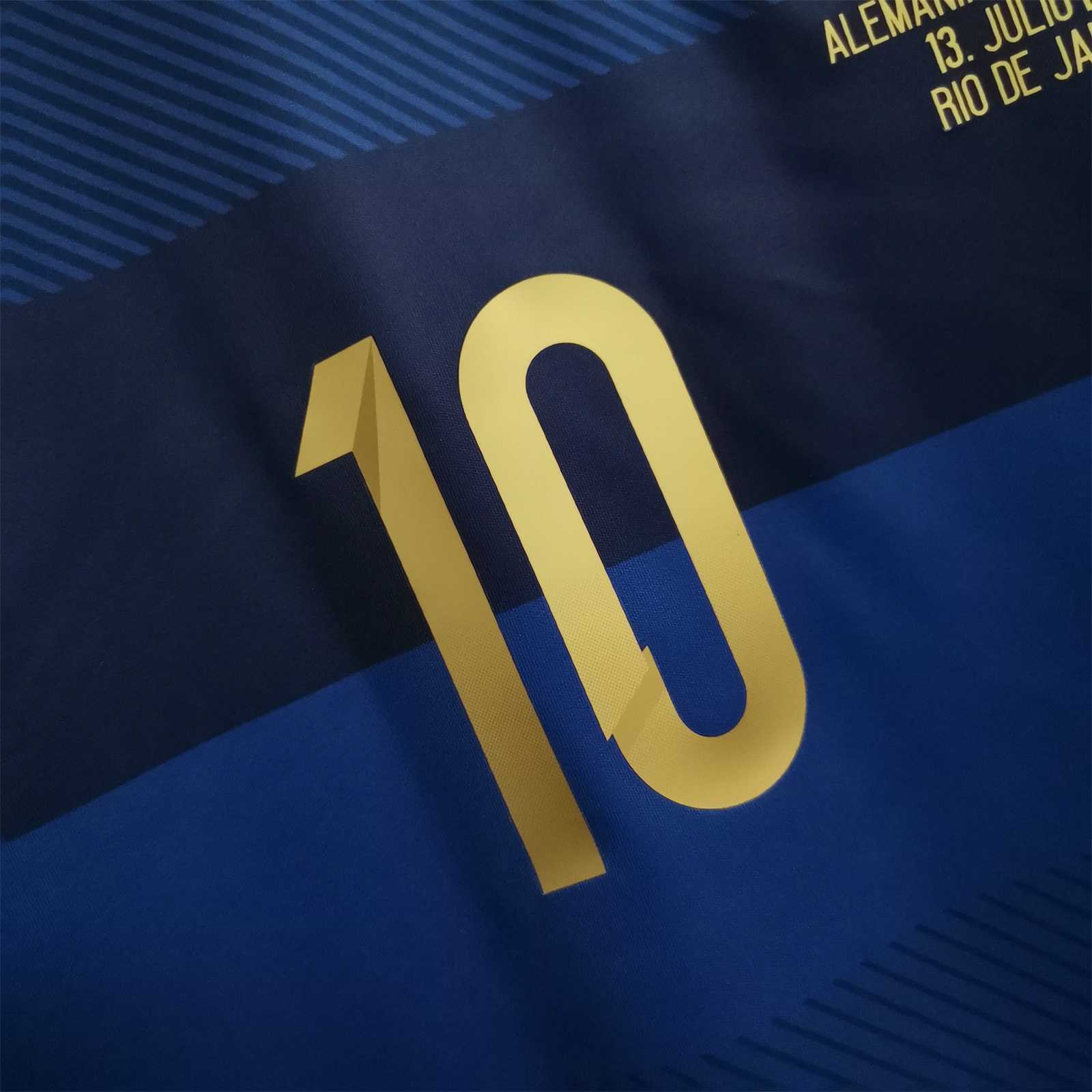 Messi #10 Argentina Retro Jersey Away Football Jersey 2014