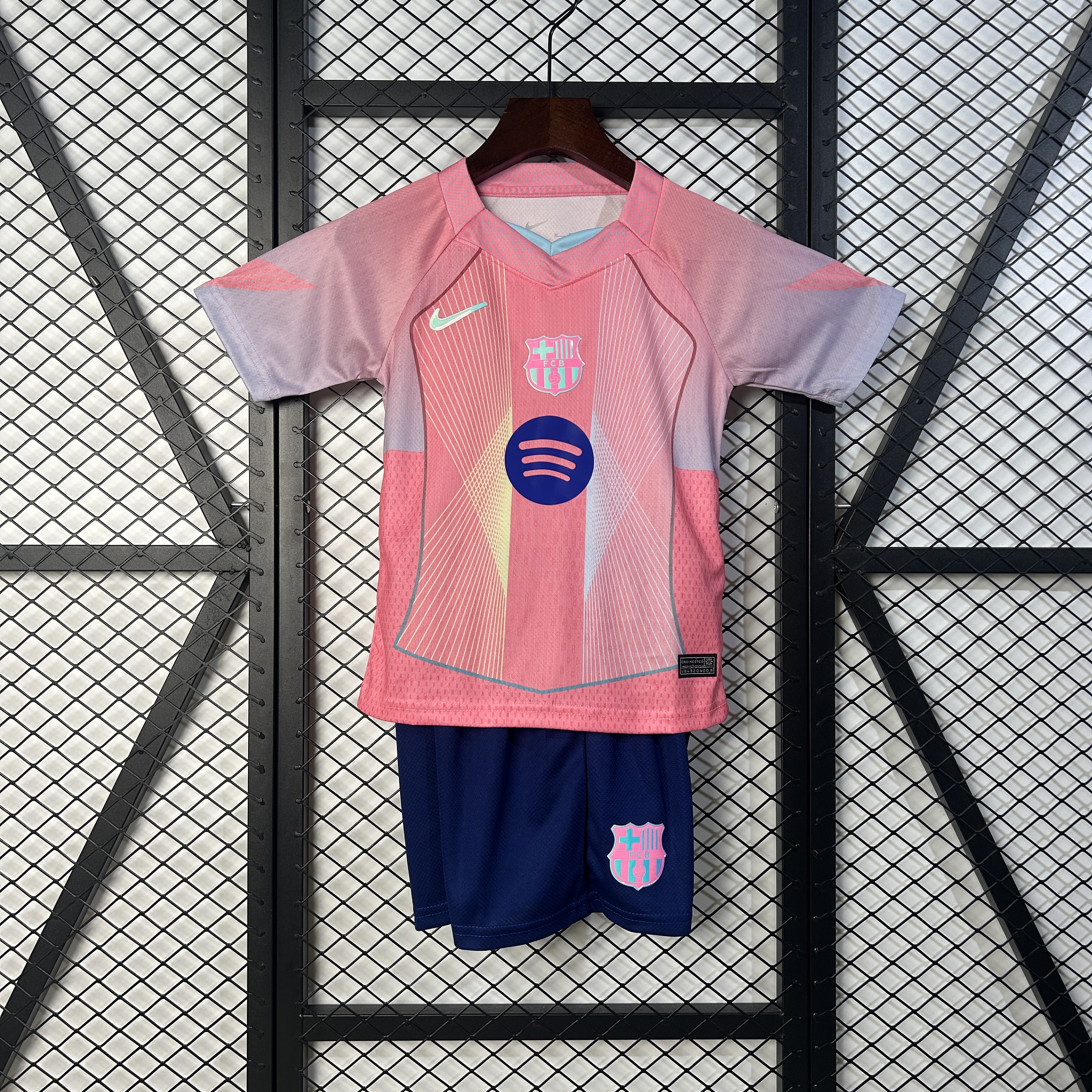 Barcelona Pink Special Edition Soccer Kids Kit Jersey+Shorts 2025/26