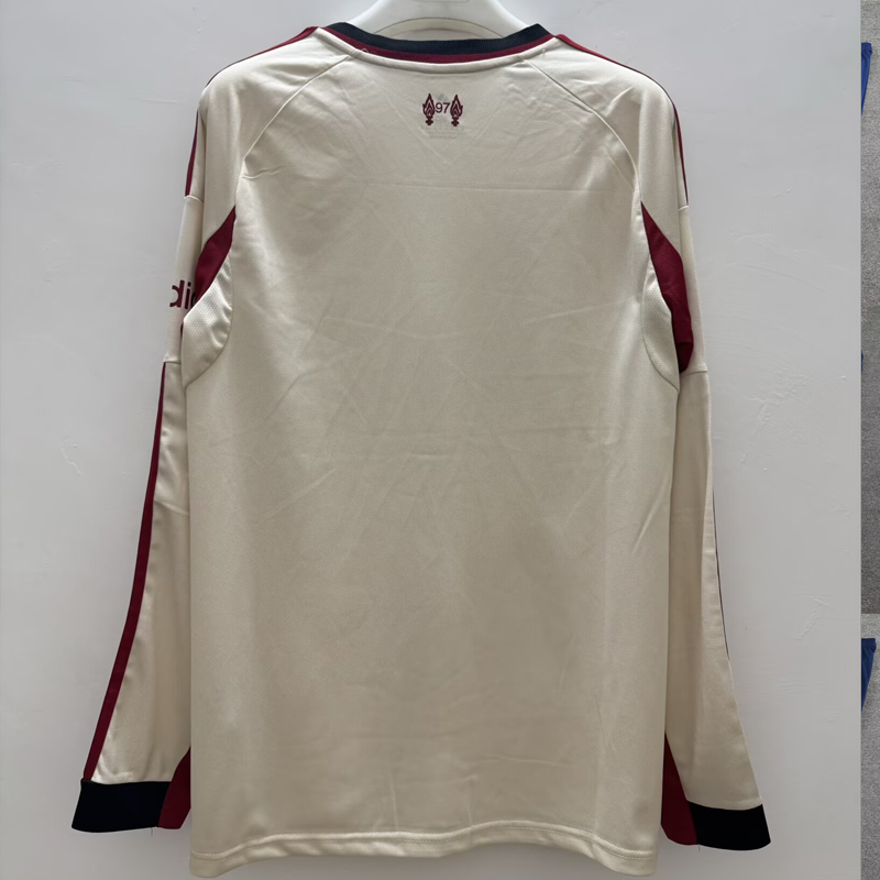 Liverpool Football Jersey Away Long Sleeve Custom Shirt 2025/26