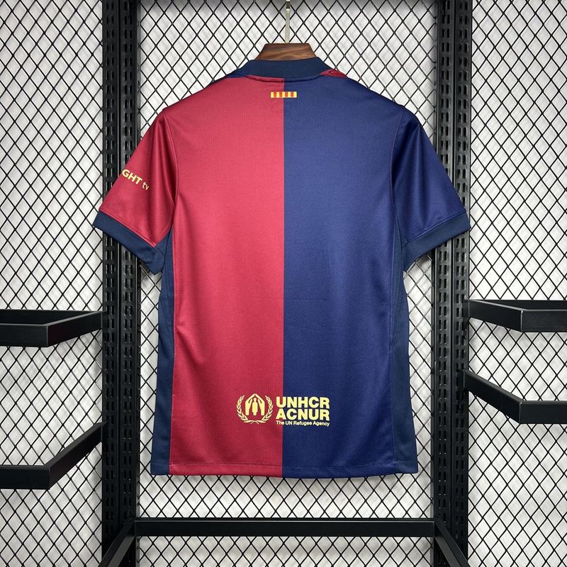 PEDRI #8 Barcelona Home Soccer Jersey 2024/25 - Spotify Logo Without Text