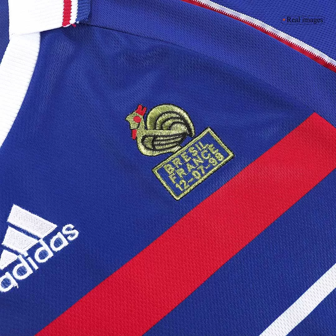 France Retro Soccer Jersey Home Custom Shirt World Cup 1998