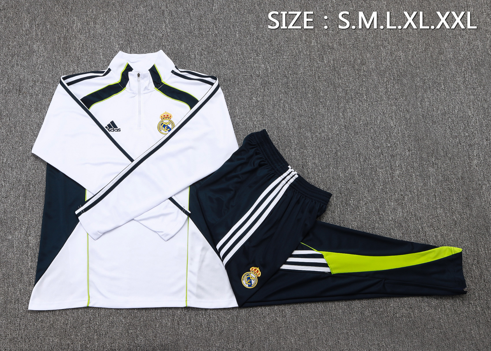 Real Madrid Training Kit (Sweatshirt+Pants) White 2025/26